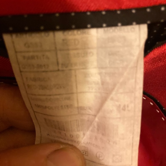 Ferrecci two piece, pants, jacket suit, Italian red - Picture 9 of 16